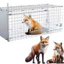 42" Large Humane Live Animal Trap, Collapsible Large Animal Catcher Cage, Cage Traps for Large Dogs up to 38 pounds, Foxes, Coyotes, Bobcat, Similar Sized Animals