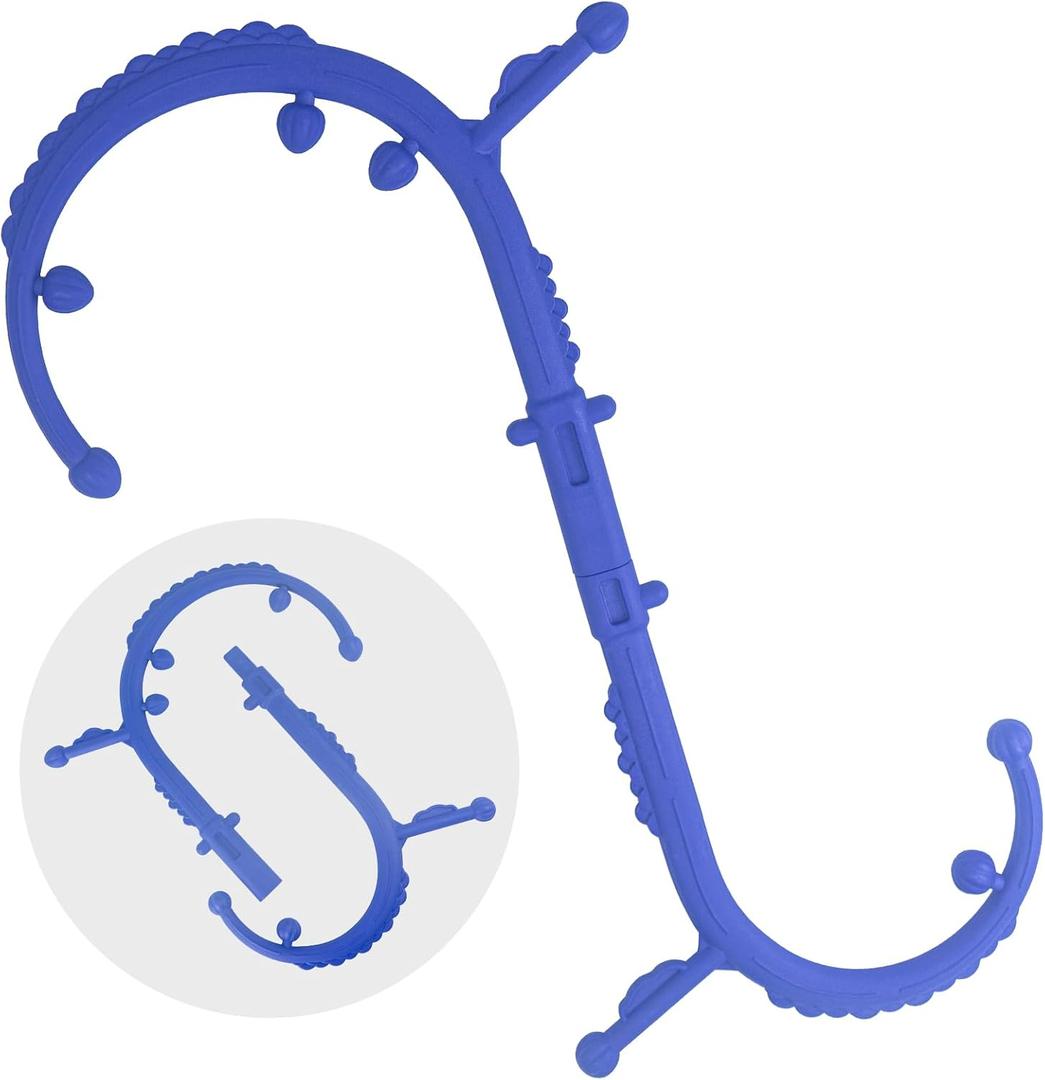 Massage Stick,Handheld Trigger Point Back and Neck Massager Cane, Deep Tissue Self Massage Tool for Muscle Knots and Myofascial Release,for Pain Relief and Muscle Recovery,Blue