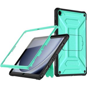 DJ&RPPQ Case for Samsung Galaxy Tab A9 Plus 11 Inch 2023 Case Built-in Screen Protector Armor Series Rugged Unibody Hybrid Kickstand Dual Layer Cover for Galaxy Tab A9+ 2023 [SM-X210/X216/X218]-Green