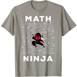 Math Ninja T-Shirt for Kids & Adults Mathematics Geek Gift T-Shirt, S