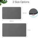 Large Diatomite Stone Bath Mat, Premium Non-Slip Natural Diatomaceous Earth Bathtub Quick Drying Mats for Bathroom Floor (30" x 17" Dark Gray)