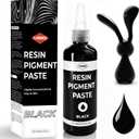 Black Pigment Paste for Epoxy Resin, 5oz Ultra Highly Concentrated & Easy to Mix, 100ml/3.4floz Opaque Liquid Resin Dye Paste for Resin Art, River Table, UV Resin Jewelry Making