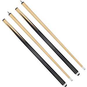 Wooden Billiard House Cue Sticks Shorty Cues Pool Cues for Kids Hardwood Billiard Cue Sticks 13mm Glue-on Tips,Set of 2