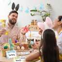 Jenaai Easter Game Charades Family Game Cards for Holiday Night, Charades Cards and Plastic Sand Time for Holiday Easter Scavenger Hunt Party Adult