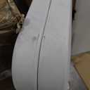 HAISIWLKJ Folding Table 8 FT Camping Table Portable Heavy Duty Plastic Rectangular Outdoor Dining Table Steel Legs Fold-in-Half with Carrying Handle for Indoor,Picnic,Party,Wedding,Events(White)