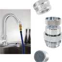 3/4 Inch GHT thread Garden Hose Adapter with Aerator, 360 Degree Swivel Faucet to Garden Hose Adapter,Sink Garden Hose Attachment Connection for Bathroom Kitchen
