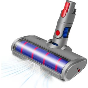 Garbage fighter Quick-Release Soft Cleaner Head Attachment for Dyson V7 V8 V10 V11 V15 Models Cordless Stick Vacuum Cleaner Parts Hardwood Floor Replacement with LED Dust Detect Light