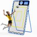 7x4 FT Volleyball Rebounder Net – Adjustable Solo Training Equipment for Backyard, Beach & Outdoor, Heavy-Duty 45-Layer Net with 5 Angles, 4 Ground Stakes & Accuracy Target Belt