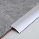 Gaahing Aluminum Floor Transition Threshold Strip, Bridge The Height Gap Between 0.2 to 0.5 inches for Doorway Ramp Tiles Laminate Planks (2Pcs x 35.4in x 1.7in, Matte Silver)