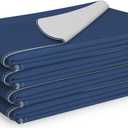 Medline Sofnit 300, Pack of 4 Large Washable Blue Underpads, 34x 48 for use as reusable pet pads, reusable bed pads, great for dogs, cats and bunnies (Navy)