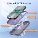 Miracase Magnetic for iPhone 17 Case, Compatible with MagSafe, Integrated Silicone Camera Control Cover, 3.0mm Thicken Shockproof Drop Protection Phone Case for 17,Lavender Gray