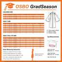 OSBO GradSeason Unisex Matte Kindergarten Graduation Gown Cap Tassel Set 2026 (27"(3'6"-3'8"), Navy)