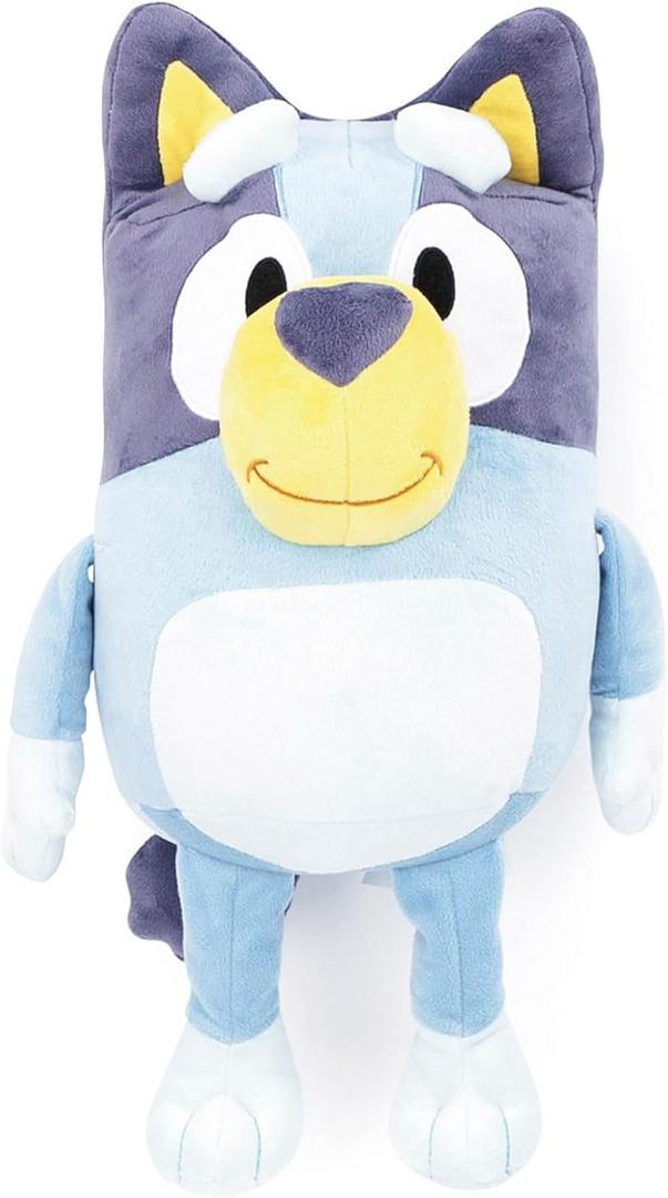 Bluey Plush Pillow Buddy - Super Stuffed Soft Character Pillow - Polyester Microfiber, 19 Inches (Blue - Bluey)