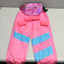 Happy Cherry Kids 80s Tracksuit Colorblock Hip Hop Dance Outfit Boys Girls Retro Windbreaker Jacket with Pants Set, Size 110