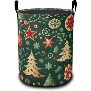 Christmas Balls Laundry Basket, Tree Oxford Cloth Laundry Hamper With Handle Foldable Portable Clothes Storage Basket Storage Bag For Laundry Room/Bathroom/Bedroom/Dormitories