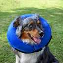 Katoggy Inflatable Dog Cone Collar for After Surgery, Doggie Neck Blow up Donut Recovery ECollar, Soft Adjustable Dog Cone for Large Dogs and Cats