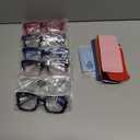 6 Pack Oprah Style Reading Glasses for Women Blue Light Blocking Computer Square Readers with Spring Hinge (Mix Color, 2.00, x)