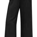 Linen Pants for Women High Waist Flowy Wide Leg Palazzo Pant Casual Boho Beach Pant Trouser Summer Vacation Outfit (White, XXL)