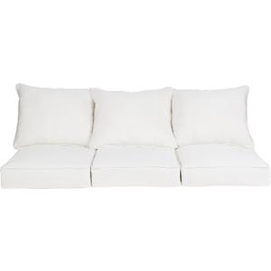 Mozaic AZPCSET5761 Sunbrella Corded Outdoor Sofa Set, 23" x 25" x 5", Canvas Ivory