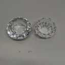 OwnMy Set of 3 Crystal Tea Light Holders Small Round Votive Candle Holders, Clear Crystal Diamond Shaped Tealight Candle Stands for Wedding Table Centerpieces Living Room Table Decors