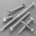 Wensilon (300Pcs) #83/4" Hex Washer Head Self Drilling Screws, 410 Stainless Steel Metal SheetScrewsTEK Screws, Sheet Metal Self Tapping Screws