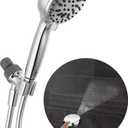 Delta Faucet ProClean Chrome Shower Head with Handheld, Showerhead with High Pressure Spray, Handheld Shower Head, 6 Spray Settings, Chrome 75740