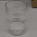 Nirvany 2 Pcs Ribbed Glass Cups, 18 Oz Vintage Drinking Glassware with Wave Shape Design, Bubble Cups for Iced Coffee, Juice, Beverage, Milk, Cocktails, Bubble Tea, and More