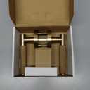 Asidrama 1 Pack Passage Champagne Bronze Door Handles, Door Lever with Door Knobs Indoor for Bedroom or Bathroom, Heavy Duty Door Handles Interior with Locks for Left Right Sided Doors