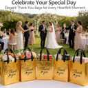 60 Pcs Reusable Gift Bags with Handles Set (10 x 8 x 4 Inch), Include 30 Thank You Bag & Tissue Paper, Medium Colorful Gift Bag Bulk for Birthday, Baby Shower, Bridal Shower, Wedding, Party & Events