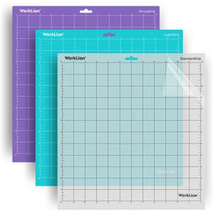 WORKLION Cutting-Mat 12x12 for Silhouette Cameo: (3 Mats - StandardGrip, LightGrip, StrongGrip) Variety Adhesive Sticky Durable Non-Slip Craft Replacement Mats for Silhouette Cameo 4/3/2/1