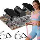 Rock Stepper Side to Side Low-Impact Rocking Stepper for Home Exercise Compact Side Stepper with Resistance Bands Quiet Lateral Exercise Machine for Full Body Workout