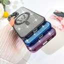 Fiyart Designed for iPhone 11 Pro Max Case,Compatible with MagSafe Butterflies Plating Camera Protection Phone Cover, Magnetic Glitter for Women Girls Shockproof Bumper 6.7"-Black