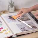 Photo Album Self Adhesive 3x5 4x6 5x7 6x8 8x10 8.5x11 11x10.6 Magnetic Scrapbook Album DIY Length 11x10.6 Inch 40 Pages Linen Cover DIY Photo Album with A Metallic Pen and and Plastic Board(Grey)