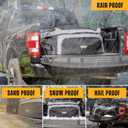 Truck Bed Cargo Bag-Waterproof Luggage Bag For Truck Bed 26 Cu. Ft Heavy-Duty PVC Truck Bed Waterproof Storage Fits Any Truck Size Dual Opening 4 Stretch Cord 2 Combination Lock (50"x40"x22")