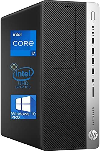 HP EliteDesk 800 G3 Tower Computer, Intel i7-6700, 32GB RAM, 1TB SSD, DisplayPort, DVD-RW, USB-Type-C, Wi-Fi, Bluetooth - Windows 10 Pro