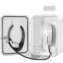 Wall-Mounted 1.2mm Cold Rolled Steel Electric Vehicle Charging Protection Box for Tesla, Waterproof Indoor/Outdoor Enclosure with Lock | Seamless One-Piece Design (White)