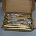 goldenwarm Brushed Brass Cabinet Handles Kitchen Cabinet Pulls-LSJ12GD204 Modern Square Drawer Pulls 8in(204mm) Hole Centers Cabinet Hardware 20 Pack