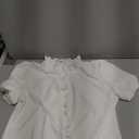 DEPENSL Women's Blouses Dressy Boho Casual Ruffle Short Sleeve Tops Business Outfits Ladies Summer 2025 Trendy Work Shirts, size M