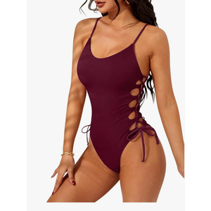 Narecte One Piece Swimsuit Women Bathing Suit Sexy High Cut Women's One-Piece Swimsuits Monokini One Piece Bathing Suit size M
