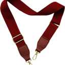 Universal Leather & Canvas Replacement Purse Straps 1.5 Wide Crossbody Strap for Handbags, Luggage & Cossbody Bags(Adjustable, 55" Long), l-gold Buckle-burgundy
