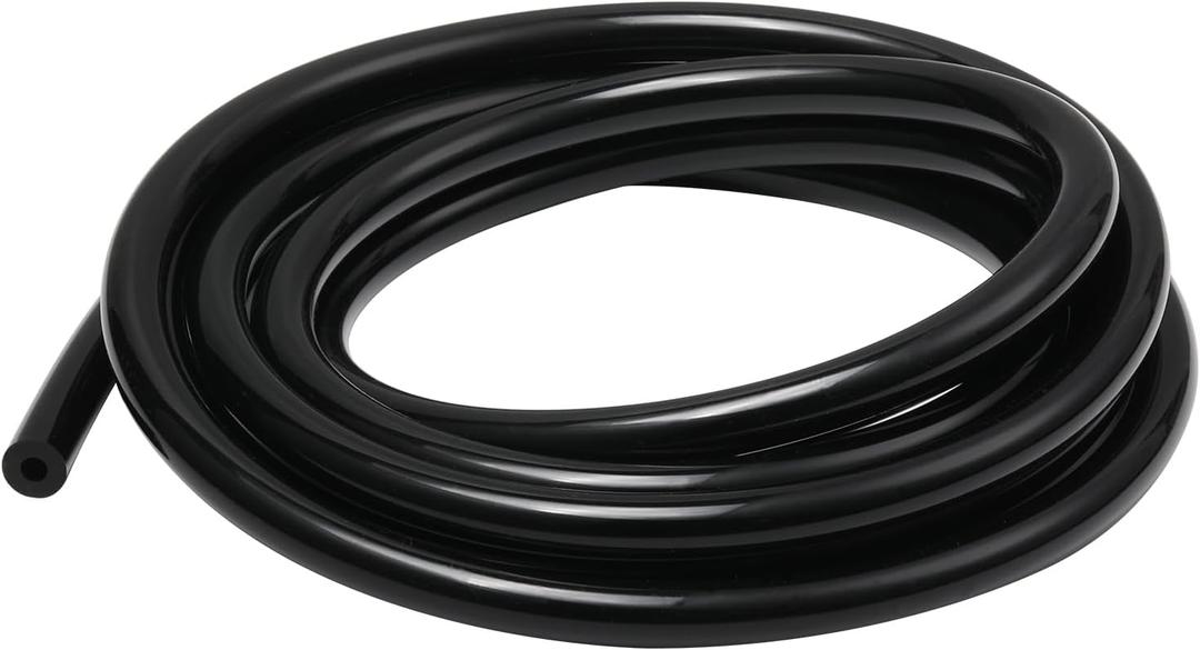 1/8" 3mm ID Silicone Vacuum Hose Line Tubing 20FT Black 130 PSI Maximum Pressure