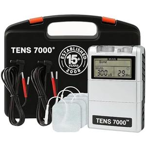 TENS 7000 Digital TENS Unit with Accessories - Muscle Stimulator Machine for Back Pain Relief, Sciatica, Neck, Nerve, Shoulder, Hip, Elbow, Muscle Pain Relief