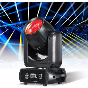 150W LED Moving Head Light DJ Lights Stage Lighting with Beam GOBO 18 Face Roto Prism Super Bright DMX Sound Activated Stage Light for Wedding Church (1 Pack) (1 PCS)