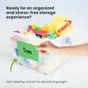 MESS Large Bin Labels for Storage Bins (50 6x4) Storage Bin Labels - Pantry Labels - Labels for Organizing - Removable Labels for Storage Bins Craft Organization - Moving Labels for Boxes (Green)