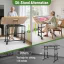 1500 Piece Jigsaw Puzzle Table with Metal Lazy Susan, Rotating Adjustable Height Puzzle Desk with Legs for Adults, 4-Tilting-Angle Portable Wooden Game Board with 6 Drawers & Cover