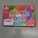 6 Pack Squishy Stress Balls Fidget Toys for Adults Kids, Sensory Stress Cube Anxiety Stress Relief Toy with Thick Substance, Slow Rising Calming Toys Stretchy for Classroom, Malt Sugar Ball