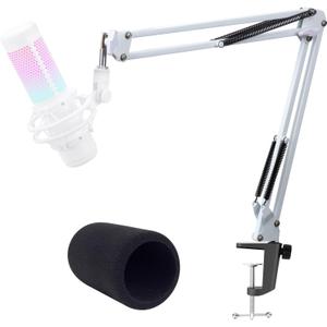 White Boom Arm for HyperX QuadCast S - White Mic Arm Compatible with Hyperx Quadcast White Microphone, Premium Microphone Boom Arm Stand by YOUSHARES