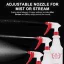 3 x Uineko Plastic Spray Bottle (4 Pack, 24 Oz, All-Purpose) Heavy Duty Spraying Bottles Leak Proof Mist Empty Water Bottle for Cleaning Solution Planting Pet with Adjustable Nozzle and Measurements