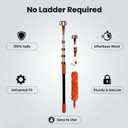26FT Reach Light Bulb Changer for High Ceilings, 5-20FT Telescoping Pole