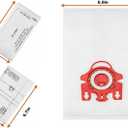 10 Pack 3D Airclean Dust Bag Replacement for Miele FJM Vacuum Cleaner, for Compact C1 C2, Complete C1, S300i S500 S700 S241 S290 S4 S6 Series